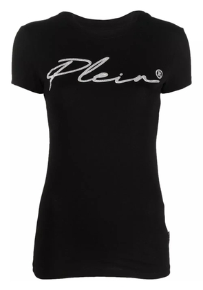 Philipp Plein crystal-embellished logo cotton T-shirt - Black