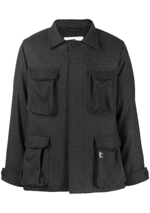 The Power For The People long-sleeve cargo jacket - Black
