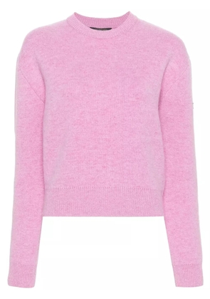 Balenciaga logo-appliqué mélange jumper - Pink