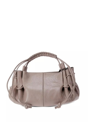 Hereu mini Arta braided-handle lambskin tote bag - Neutrals