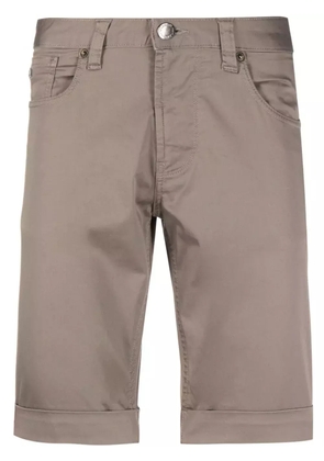 Emporio Armani logo-plaque chino shorts - Grey