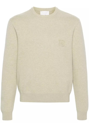 Nanushka logo-embroidered merino jumper - Neutrals