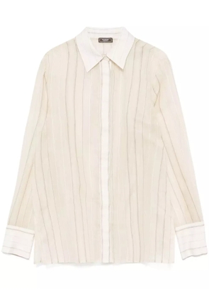 Peserico striped organza shirt - Neutrals