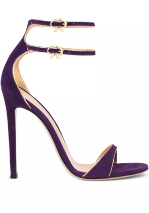 Gianvito Rossi 115mm Victorine double-buckle heeled sandals - Purple