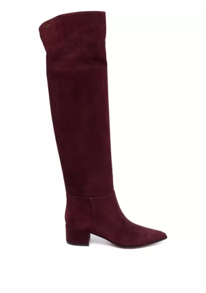 Gianvito Rossi knee-high suede boots - Red
