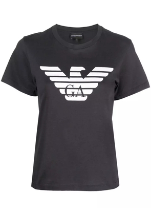 Emporio Armani logo-print cotton T-shirt - Blue