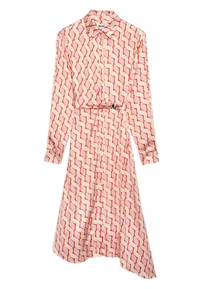 MSGM geometric-pattern dress - Pink