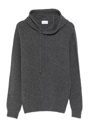 SCAGLIONE hooded ribbed sweater - Grey