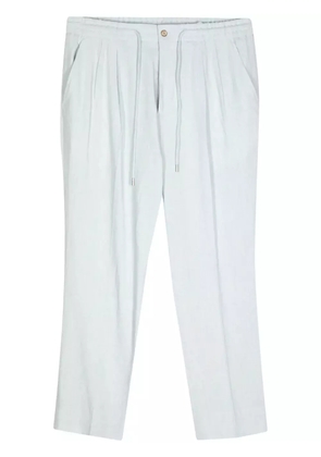 Man On The Boon. drawstring straight-leg trousers - Blue