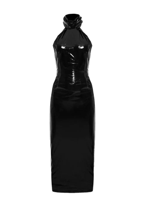 Lika high-neck open-back midi dress - Black