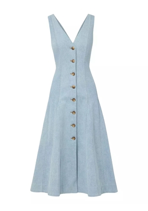 Veronica Beard button-front sleeveless midi dress - Blue