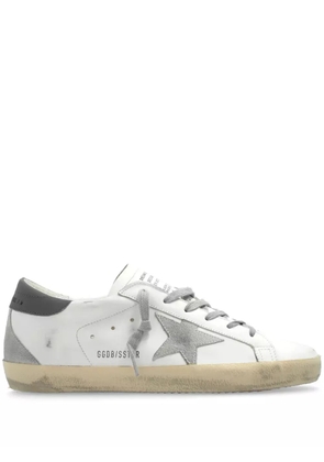 Golden Goose Super-star distressed leather sneakers - White