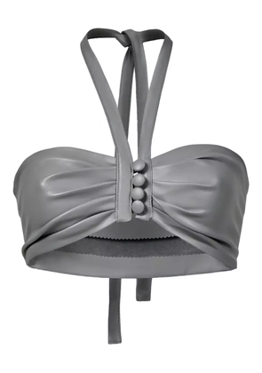 Lika buttoned halterneck top - Grey