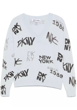 DKNY logo-print top - Blue