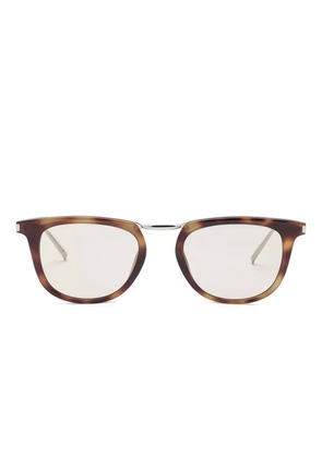 Saint Laurent Eyewear tortoiseshell-effect sunglasses - Brown