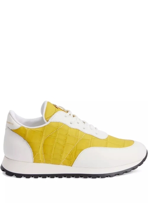 Giuseppe Zanotti Jimi crocodile-effect leather sneakers - Yellow