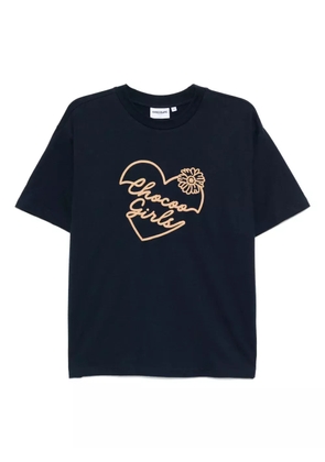 CHOCOOLATE logo-embroidered T-shirt - Blue