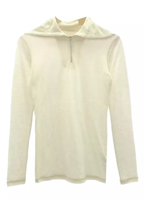 Jil Sander Pre-Owned 2022 zip-up polo shirt - White