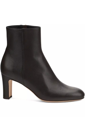 AGL block-heel leather ankle boots - Brown