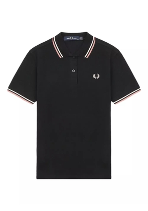 Fred Perry embroidered-logo polo shirt - Black