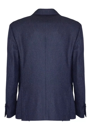 Lardini herringbone two-button blazer - Blue