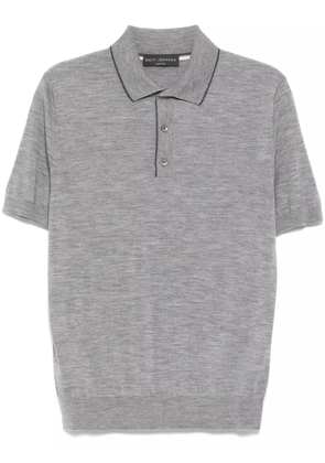 Brett Johnson wool short-sleeve polo shirt - Grey