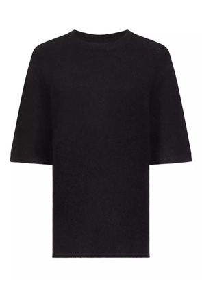 LouLou de Saison Raven short-sleeve crew-neck sweater - Black