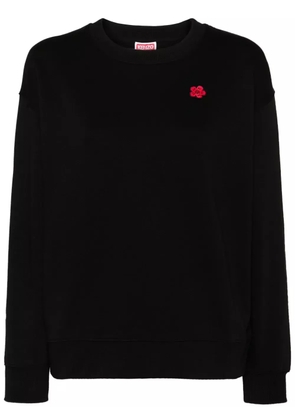 Kenzo Boke Flower-patch cotton sweatshirt - Black