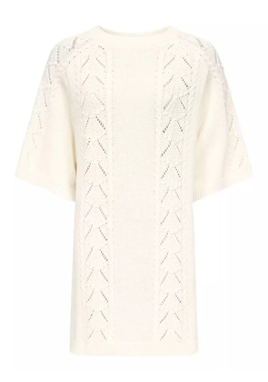 LouLou de Saison Arman cable-knit mini dress - White