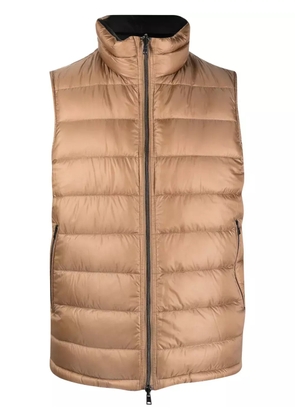 Herno zipped-up padded vest - Neutrals