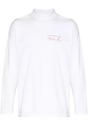 Martine Rose logo-print long-sleeve T-shirt - White