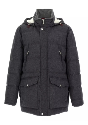 Brunello Cucinelli quilted wool coat - Grey
