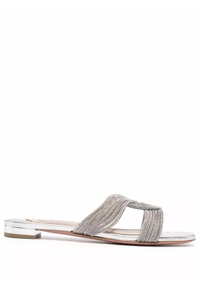 Aquazzura Gatsby flat sandals - Silver