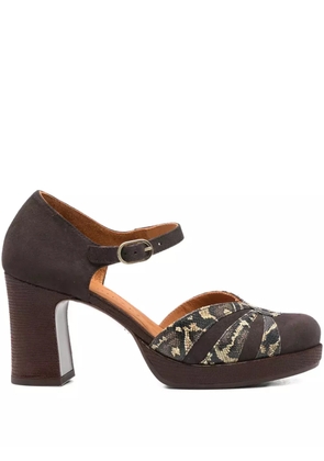 Chie Mihara 80mm ankle-strap heeled pumps - Brown