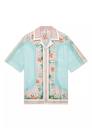 Casablanca poolside-print short-sleeve shirt - Blue