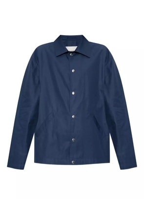 Jil Sander press-stud shirt jacket - Blue