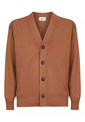 D4.0 button-fastening V-neck cardigan - Brown