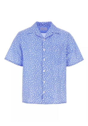 Prada short-sleeve printed shirt - Blue