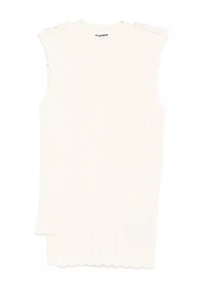 Jil Sander ribbed sleeveless top - Neutrals