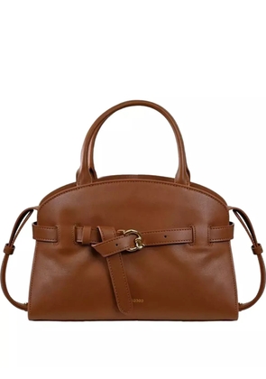 Coccinelle belt-buckle leather shoulder bag - Brown