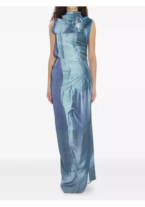 Jean Paul Gaultier geometric-print maxi dress - Blue