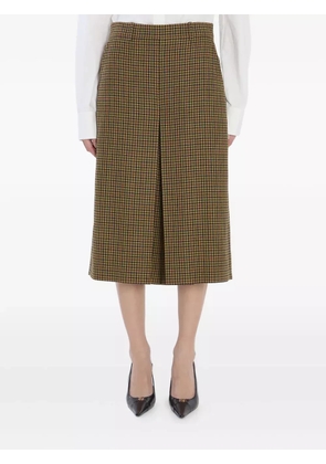 Saint Laurent plaid-pattern cropped trousers - Brown