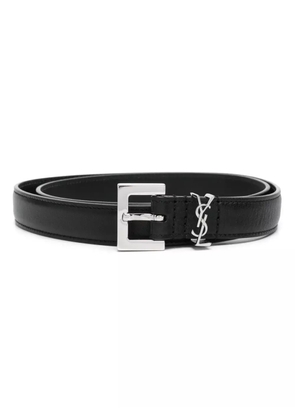 Saint Laurent Cassandre thin belt - Black