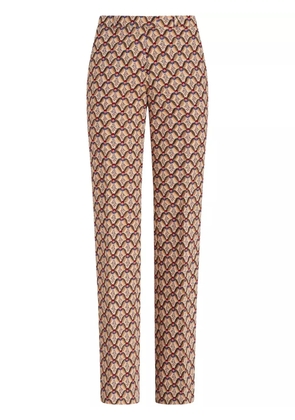 ETRO floral-print tailored trousers - Brown