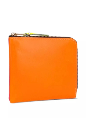 Comme Des Garçons Wallet Super Fluo zip-fastening leather wallet - Orange
