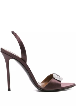 Giuseppe Zanotti 100mm slingback embellished heeled sandals - Brown