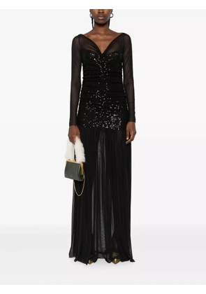 Atu Body Couture sequin-embellished mesh maxi dress - Black