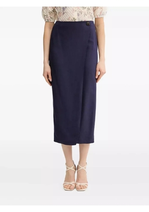 LUISA SPAGNOLI Triangolo wrap-front midi skirt - Blue