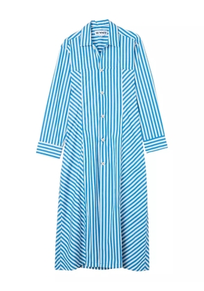 Sunnei striped shirt maxi dress - Blue