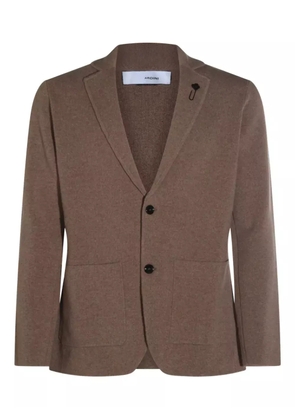 Lardini two-button patch-pockets cardigan - Brown